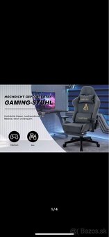 Nová herná / PC stolička ANDYOU – červená, s podnožkou - 5