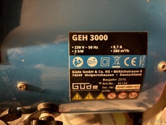 Ohrievač GUDE GEH 3000 - 5