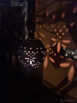 Orientálny keramický lampáš na zavesenie - 5