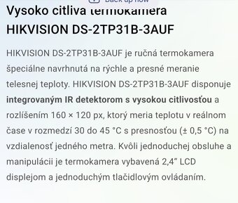 Hikvision DS-2TP31B-3AUF termo kamera teplomer - 5