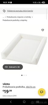 Prebaľovací pult,, biela farba, IKEA - 5