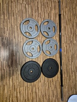 Kotuče Insportline 2x15kg -4x10kg Tyč170cm - 5