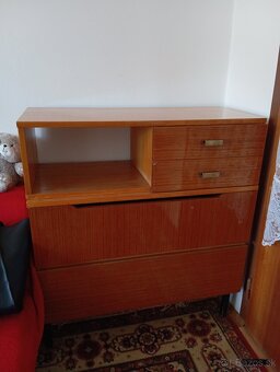 Retro obývacia stena mahagón - 5