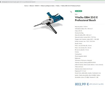 magnetická vŕtačka BOSCH - 5