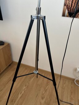 Stylova dizajnova stojaca lampa cierno zlata - 5