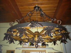 Luster z dreveného kolesa Ø 80 cm - 5