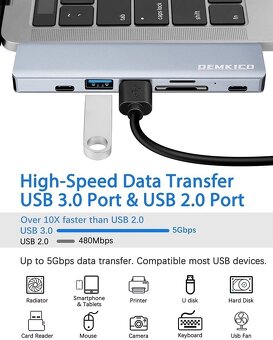 Predam USB-C Hub pre Macbook, podpora Thunderbold. - 5
