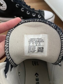 Converse All Star - čierne, vysoké, kožené - 5