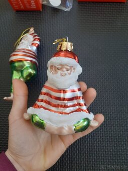 Vianočné ozdoby Santa Claus jogín - 5