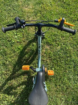 Detský bicykel s odrážadlom 2v1, 14-palcový zelený - 5