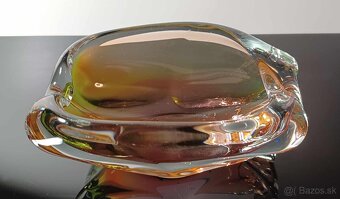 Nádherný popolník, miska z hutného skla návrh Jozef Rozínek - 5
