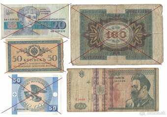 Zbierka bankoviek - rôzne po 1.5eur - 5