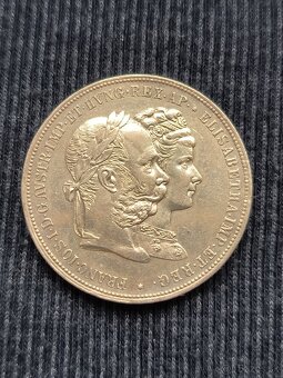 SISSI Dvojzlatník 1879 - Strieborná Svadba - Nádherný - 5