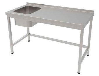 Nerezový gastro umývacie stoly, drez s pracovnou doskou - 5