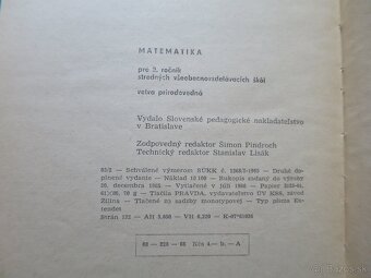 2 x učebnica matematiky pre SŠ (1966-1980) - 5