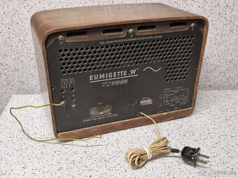 Starožitné drevené radio / Eumig EUMIGETTE ,,W' - 5