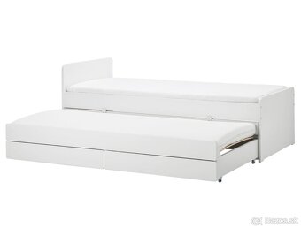 Predám rozkladaciu posteľ so šuflíkmi Ikea 90x200 - 5