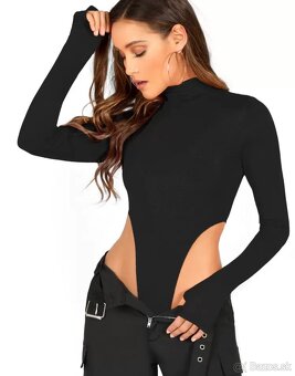 Čierne sexy body BERSHKA velkost S - 5