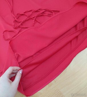 Dámske ružové/bordové šaty A strihu s dlhým rukávom (Mohito) - 5