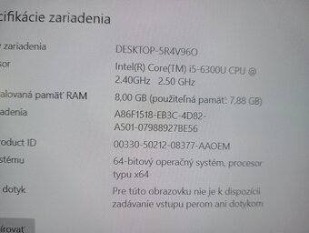 predám základnú dosku pre notebook Hp elitebook 820 g3 - 5