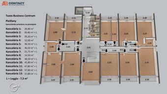 Zmodernizované kancelárie v TUZEXE - 14.5m² - 5