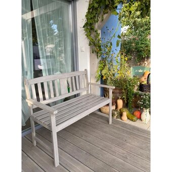 Lavička s dekoračnou zástenou - 5
