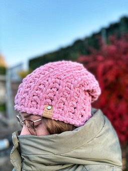 Puffy svetríky, čiapky, sály a deky - handmade - 5