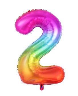 Narodeninové balóny čísla 100cm (dúhové) - 5