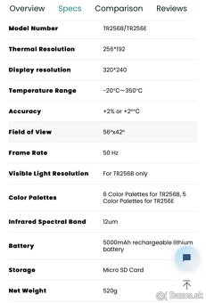 NOVA NEPOUZITA 256x192 Profi Termokamera Mileseey TR256E - 5