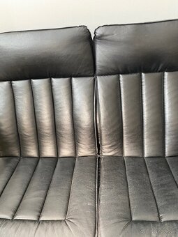 Dvojkreslo z čiernej ekokože - 5