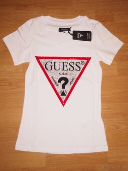 Guess dámske biele tričko XL - 5