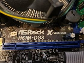 Intel G645 +ASROCK H61M-DGS 1155 +4GB ram +backplate - 5