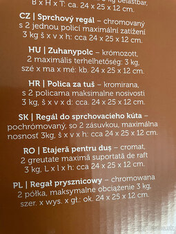 Nerezová polička do sprchy - 5