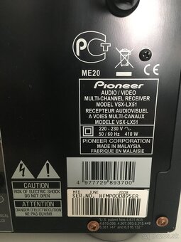 Receiver PIONEER VSX - LX51 + reproduktory JAMO - 5