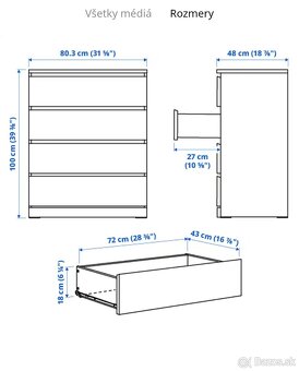 IKEA Komoda Malm 80 x100 - 5