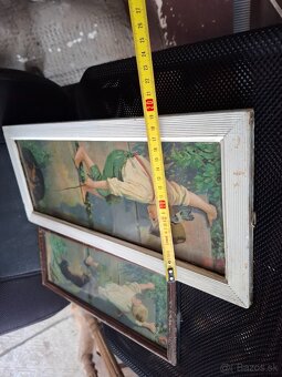 Predám dva staré obrázky chlapca so psom - 5