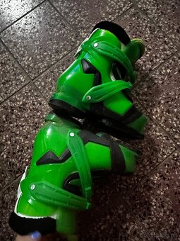 Detské lyžiarky Elan 32,5 zeleno-čierne - 5