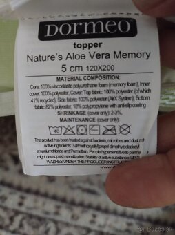 Vrchný matrac Dormeo Nature Aloe Vera Memory - 5
