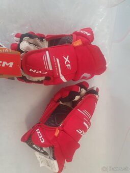 profi hokejové rukavice CCM TACKS XF-13" červené-nové - 5