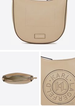 Karl Lagerfeld kabelka circle krémová kožená - 5