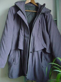 Dámska zimná bunda s kapucňou béžová - 5