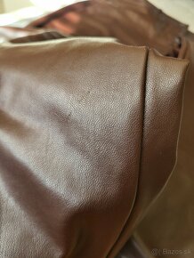 Hnedé koženkové nohavice - 5