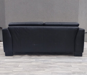Pohovka čierna kožená. - 5