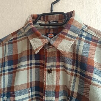Dickies flanelová košeľa s dlhým rukávom károvaná kockovaná - 5
