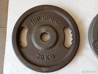 Sada Olympíjskych kotúčov liatina 2x10kg,2x15kg,2x20kg(90)kg - 5
