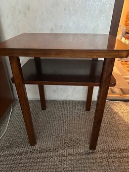 Predám rozkladací retro jedálenský stôl + servírovací stolík - 5