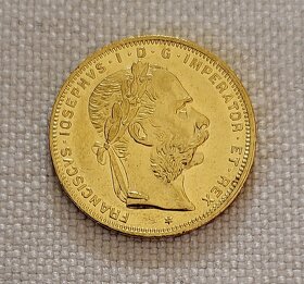 Zlaté rakúske 8 zlatníky FJI 1882, 1885 a 1889 bz - 5