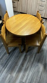 Jedalenský stôl masív dub + stoličky - 5