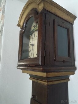 Starožitné podlahové hodiny, nefunkčné, bez závaží - 5