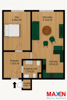 Moderný 2-izbový byt po kompletnej rekonštrukcii – Košice, N - 5